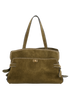 Wilson Tote, &pound;550, Handbags, Green, Suede, Front view